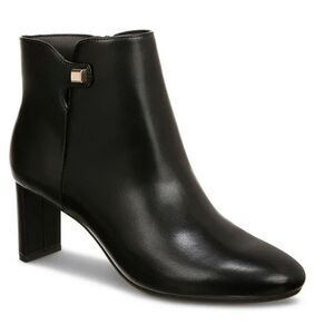 Alfani Boots Size 8.5 Black High Heel Almond Toe Zipper Closure Booties